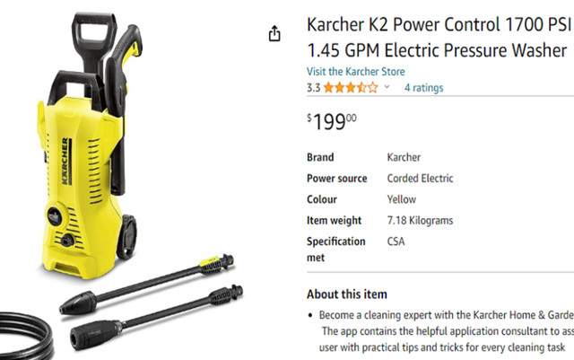 Karcher k 2.97 pressure washer in Other in St. Albert - Image 2