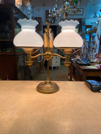 Antique Brass Library/ Desk Lamp