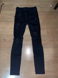 Hollister Ripped Black Jeans, Size 0