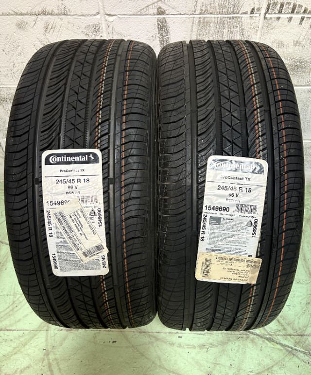 245/45R18 Continental ProContact All Season Tires (NEW PAIR) in Tires & Rims in Calgary