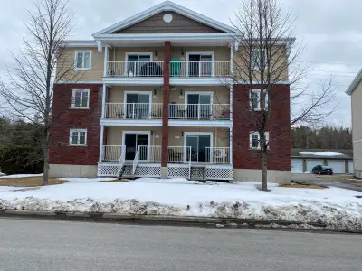 Rez-de-chaussée, grand 6 1/2 sur deux étages, 4 chambres, 2 salles de bain avec douche, 1 salle fami...