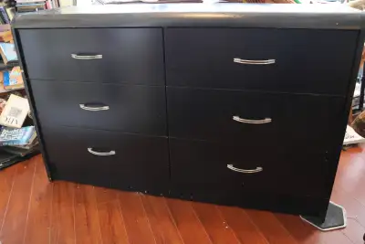 Dresser or Bureau - black - with 6 drawers, View more