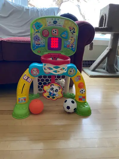 VTech game suitable for 24-48 months. Helps with counting. I had this for when my grandson would vis...