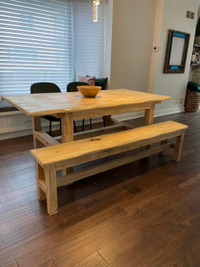 Solid hardwood dining table 850.00 