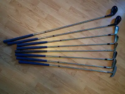 GOLF CLUBS + BAG, BALLS, AND TEES FOR FIRST TIME GOLFER, View more