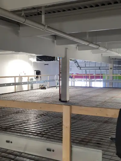 STEEL MEZZANINE STRUCTURE - STAIRS - EXTENSION - RAISED STORAGE PLATFORM - STAIR - PYLON STRUCTURE-...
