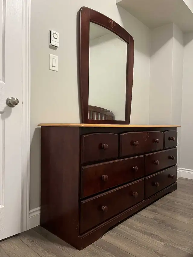 Dresser, mirror, headboard, mattress and boxspring in Dressers & Wardrobes in Kingston - Image 3