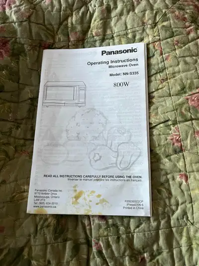 Panasonic microwave manual, free, View more