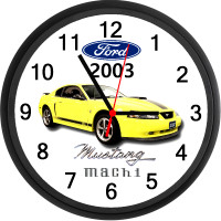 2003 Ford Mustang Mach 1 (Zinc Yellow) Custom Wall Clock - New