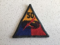 WW2 US Army Military 50th Armored Division Patch Insignia