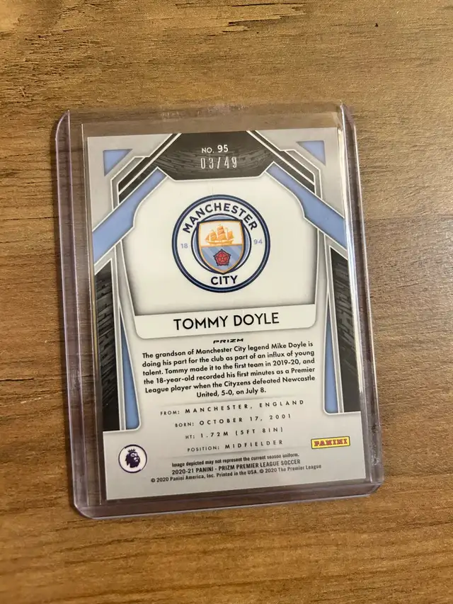 Carte Soccer Tommy Doyle /49 Teal Breakaway RC Panini Prizm 2020 in Arts & Collectibles in City of Montréal - Image 3