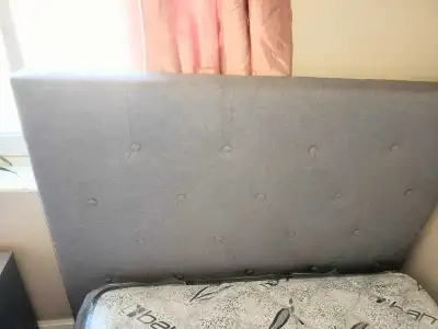 Ikea style assembly, easy setup on metal frame, slats included with mattress. Solid sturdy frame. Ma...