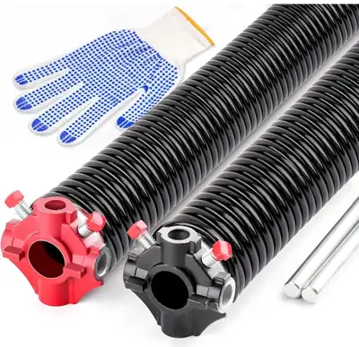Pair of 2" Garage Door Torsion Springs Set with Non-Slip Winding, View more