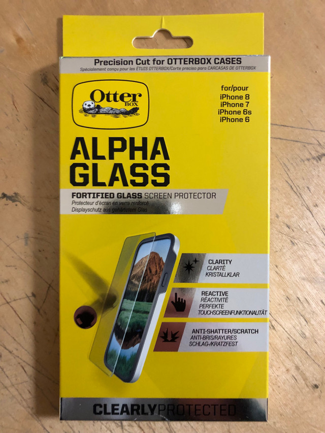 Otterbox Alfa Glass Screen Protector for iPhone 6, 6s, 7, 8 in Cell Phone Accessories in Victoria