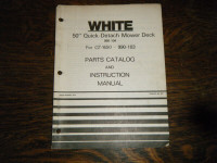 White 50" Mower Deck 990-104 for 1650 Tractor Parts Catalog