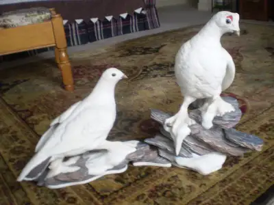 Boehm Bird Figurines - " Ptarmigan Male and Female " - #463 -, View more