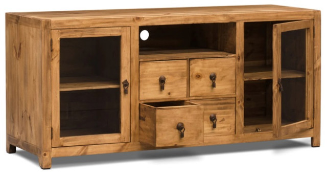 Rusticos 59" Solid Pine TV Stand dans Meubles de télé et unités de divertissement  à Laval/Rive Nord - Image 2