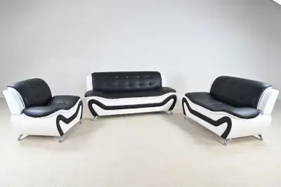 Modern Black and White Sofa Set! , View more