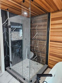 Shower glass enclosures