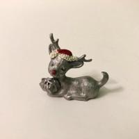 Vintage 1982 Spoontiques Pewter Christmas Deer Reindeer Figurine