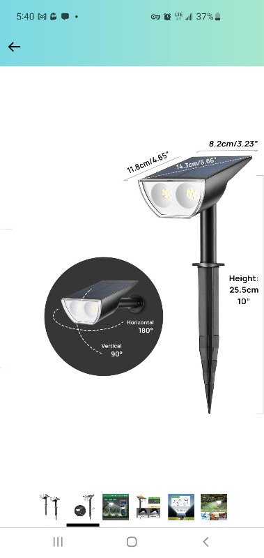 12 Landscape Solar Spotlights, 2-in-1 Solar Powered Outdoor LEDs in Outdoor Lighting in City of Toronto - Image 4