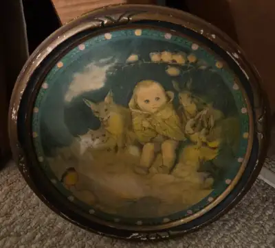 Antique framed picture, View more