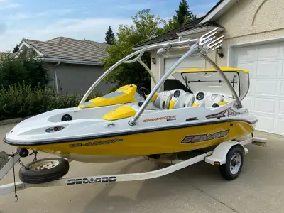 2004 Sea Doo Sportster 4tec 155. Upgrades include Monster wake tower, 8 speaker MTX premium sound, f...