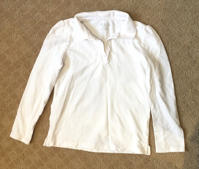Girls Uniform Pique Polo White Sz 7-8 in Kids & Youth in City of Toronto