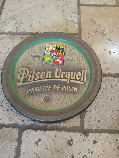 15 inch PILSNER URQUELL hard plastic sign, View more