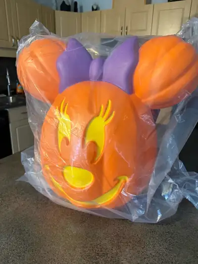 Halloween Minnie Pumpkin lights up brand new , View more
