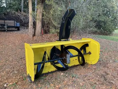 WILL TRADE JOHN DEERE FRONT MOUNT 47 INCH 2 STAGE SNOWBLOWER, View more