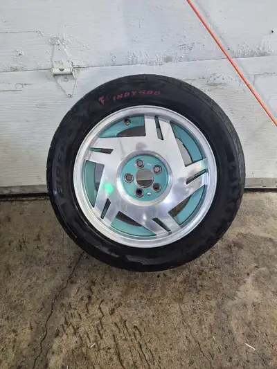 4x Mags 5x100 16"x7" chevrolet beretta indy pace car 1990 sur pneus d'été Firestone INDY500 225/50r1...