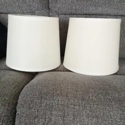 Set of white lamp shadess, View more