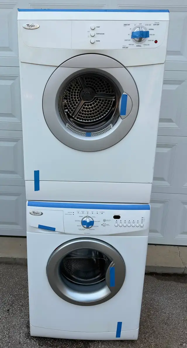 24” WHIRLPOOL WASHER & DRYER SET ELECTRIC FRONT LOAD STACKABLE  in Washers & Dryers in City of Toronto - Image 2