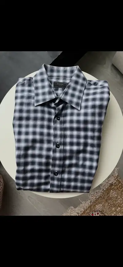 Prada Men's Plaid Dress Shirt, View more