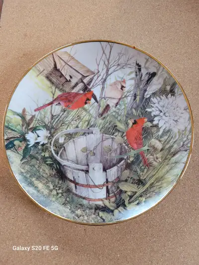 The Franklin Mint Heirloom Collection Plate entitled “The Old Wooden Bucket”. Limited Edition plate...