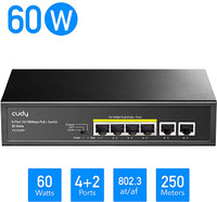 NEW Cudy FS1006P 4+2-Port 100Mbps Ethernet PoE+