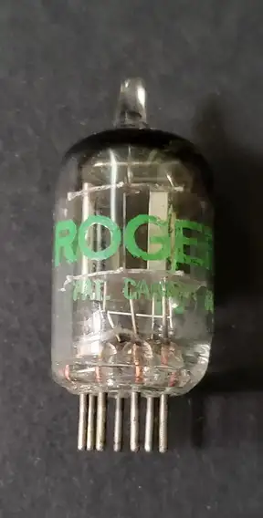 Vintage Rogers 6AL5 Double Diode Vacuum Tube / Radio Tube, View more