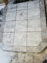 Stone Hearthpad 12×12 porcelain tiles D x W 54” x 48” x 1”