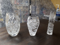 Pinwheel Crystal Vases