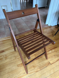 Wooden folding chair