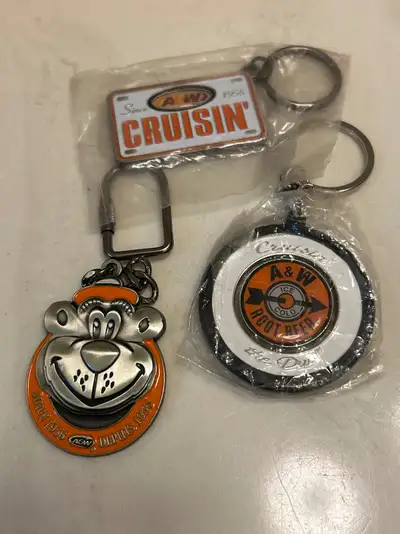Rare Find Vintage A&W Restaurant Keychains, View more