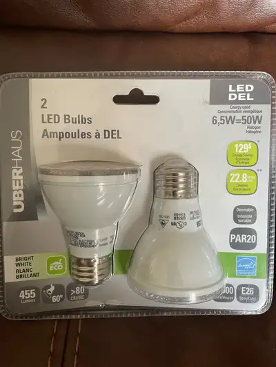 NEW 2 PACK OF PAR 20 LED LIGHT BULBS , View more