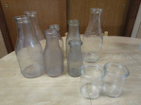 Vintage and Non Vintage Milk Bottles and Jars and Pop Bottles