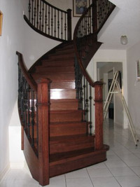Hardwood Installation: $1.35/SF; Laminate: $1.10/SF – Staircase!