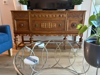 Antique Buffet and Cabinet by Andrew Malcolm 1920s, View more