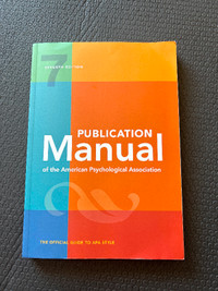 Publication Manual of the American Psychological Association7th