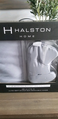 Halston Home weighted blanket with Eye Mask - BNIB