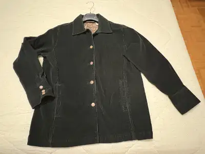 I'm offering a stylish corduroy jacket, perfect for adding a touch of vintage flair to your wardrobe...