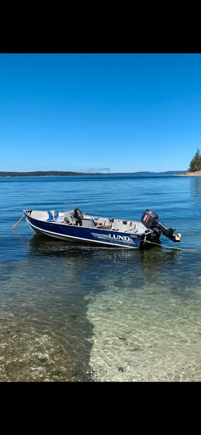 16 ft Big Lakes Lund 30hp Yamaha electric with controls comes with trailer